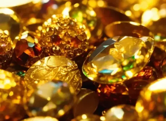 Pile of gold and gems (2)